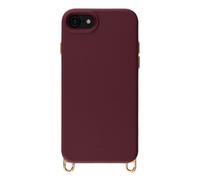 Selencia Selencia Coque arrière Rivièra avec MagSafe avec crochets amovibles pour iPhone SE (2022 / 2020) / 8 / 7 / 6(s) Bold Burgundy Rouge