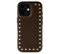 Selencia Selencia Coque arrière Studs avec MagSafe iPhone 17 Cacao Crush Brun foncé