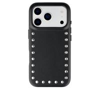 Selencia Selencia Coque arrière Studs avec MagSafe iPhone 17 Pro Max Velvet Black Noir