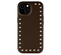 Selencia Coque arrière Studs avec MagSafe pour Apple iPhone 15 - Cacao Crush