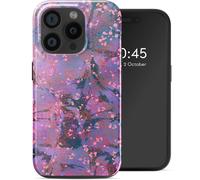 Selencia Coque arrière Vivid Tough avec MagSafe pour Apple iPhone 15 Pro - Fresh Paint Flower Orange