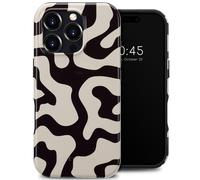 Selencia Selencia Coque arrière Vivid avec MagSafe iPhone 16 Pro Art Wave Black Multicolore