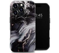 Selencia Selencia Coque arrière Vivid avec MagSafe iPhone 16 Pro Chic Marble Black Multicolore