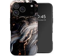 Selencia Selencia Coque arrière Vivid avec MagSafe iPhone 17 Pro Chic Marble Black Multicolore