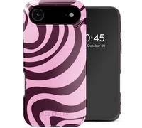 Selencia Selencia Coque arrière Vivid avec MagSafe iPhone Air Wavy Swirl Pink Plum Multicolore