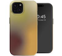 Selencia Selencia Coque arrière Vivid avec MagSafe pour iPhone 15 Gradient Olive Dust Multicolore