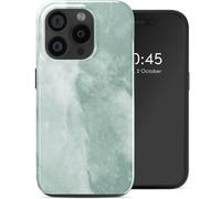 Selencia Coque arrière Vivid avec MagSafe pour Apple iPhone 15 Pro - Marble Grayed Jade