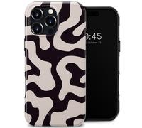 Selencia Coque arrière Vivid avec MagSafe pour Apple iPhone 16 Pro Max - Art Wave Black