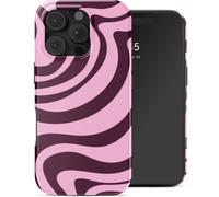 Selencia Coque arrière Vivid avec MagSafe pour Apple iPhone 16 Pro - Wavy Swirl Pink Plum