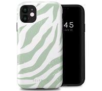 Selencia Selencia Coque arrière Vivid iPhone 11 Colorful Zebra Sage Green Multicolore
