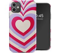 Selencia Selencia Coque arrière Vivid iPhone 11 Double Hearts Rubine Red Lilac Multicolore