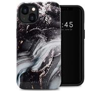 Selencia Vivid Backcover pour iPhone 13 - Chic Marble Black