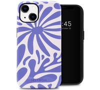 Selencia Vivid Backcover pour iPhone 14 - Modern Bloom Bleu saphir