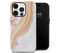 Selencia Selencia Coque arrière Vivid iPhone 14 Pro Chic Marble Gold Multicolore