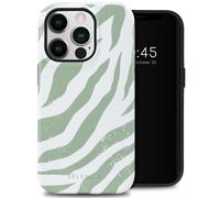 Selencia Selencia Coque arrière Vivid iPhone 14 Pro Colorful Zebra Sage Green Multicolore