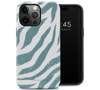 Selencia Selencia Coque arrière Vivid Tough iPhone 14 Pro Max Colorful Zebra Pine Blue Multicolore