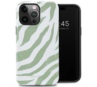 Selencia Selencia Coque arrière Vivid Tough iPhone 14 Pro Max Colorful Zebra Sage Green Multicolore