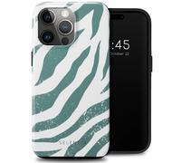 Selencia Coque arrière Vivid pour Apple iPhone 15 Pro Max - Colorful Zebra Pine Blue