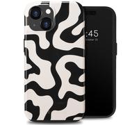 Selencia Coque arrière Vivid pour Apple iPhone 15 - Art Wave Black