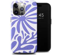 Selencia Selencia Coque arrière Vivid pour iPhone 15 Pro Max Modern Bloom Sapphire Blue Multicolore