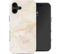 Selencia Selencia Coque arrière Vivid pour iPhone 16 Golden Beige Marble Multicolore