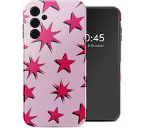 Selencia Coque arrière Vivid pour Samsung Galaxy A15 (5G) - Stars Rubine Red Light Pink