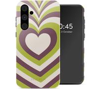 Selencia Selencia Coque arrière Vivid pour Samsung Galaxy A55 Double Hearts Plum Fern Multicolore
