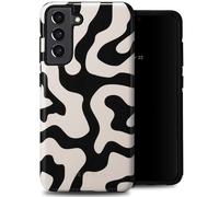 Selencia Coque arrière Vivid pour Samsung Galaxy S21 FE - Art Wave Black