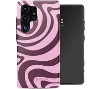 Selencia Coque arrière Vivid pour Samsung Galaxy S25 Ultra - Wavy Swirl Pink Plum