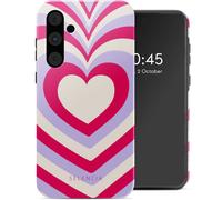 Selencia Selencia Coque arrière Vivid Samsung Galaxy A55 Double Hearts Rubine Red Lilac Multicolore