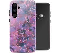 Selencia Selencia Coque arrière Vivid Samsung Galaxy A55 Fresh Paint Flower Orange Multicolore
