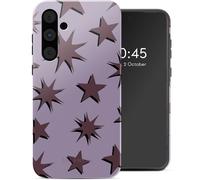 Selencia Coque arrière Vivid pour Samsung Galaxy A55 - Stars Plum Lilac