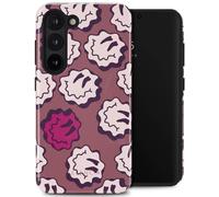 Selencia Coque arrière Vivid Tough pour Samsung Galaxy S23 - Wavy Smiley Pink