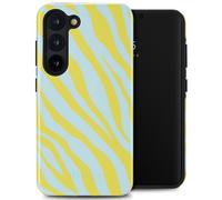 Selencia Coque arrière Vivid pour Samsung Galaxy S23 - Zebra Winter Sky Titanium Yellow