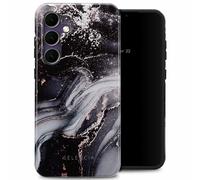 Selencia Selencia Coque arrière Vivid Samsung Galaxy S24 FE Chic Marble Black Multicolore