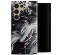 Selencia Coque arrière Vivid pour Samsung Galaxy S24 Ultra - Chic Marble Black