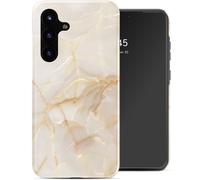 Selencia Selencia Coque arrière Vivid pour Samsung Galaxy S25 FE Golden Beige Marble Multicolore