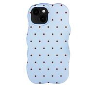 Selencia Selencia Coque arrière Vivid Wavy avec MagSafe pour iPhone 14 / 13 Happy Dots Digital Sky Bleu clair