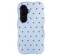 Selencia Selencia Coque arrière Vivid Wavy avec MagSafe pour Samsung Galaxy S26 Happy Dots Digital Sky Bleu clair