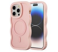 Selencia Coque arrière Wavy avec MagSafe pour Apple iPhone 14 Pro - Soft Pink
