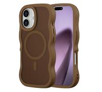 Selencia Selencia Coque arrière Wavy avec MagSafe pour iPhone 17 Mocha Brown Marron