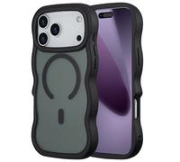 Selencia Coque arrière Wavy avec MagSafe pour Apple iPhone 17 Pro Max - Noir