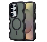 Selencia Coque arrière Wavy avec MagSafe pour Samsung Galaxy S25 Ultra - Noir