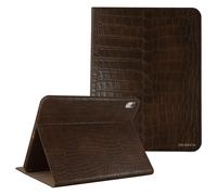 Selencia Coque Croco pour Apple iPad 11 (2025) 11 pouces A16 / iPad 10 (2022) 10.9 pouces - Choco Brown