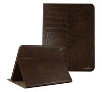 Selencia Selencia Coque Croco pour iPad Air 11 pouces (2026) M4 / (2025) M3 / (2024) M2 / Air 5 (2022) / Air 4 (2020) Choco Brown Brun foncé