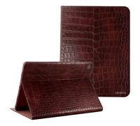 Selencia Selencia Coque Croco pour Samsung Galaxy Tab A11 Plus / A9 Plus Burgundy Rouge foncé
