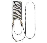 Selencia Selencia Coque de télephone Nova avec cordon et porte-cartes iPhone 14 / 13 Zazzy Zebra Multicolore