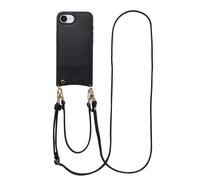 Selencia Selencia Coque de télephone Nova avec cordon et porte-cartes pour iPhone 17e / 16e Noir Noir