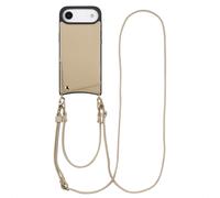 Selencia Selencia Coque de télephone Nova avec cordon et porte-cartes iPhone Air Beige Beige