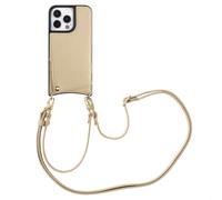 Selencia Coque de télephone Nova avec cordon et porte-cartes pour Apple iPhone 13 Pro - Beige